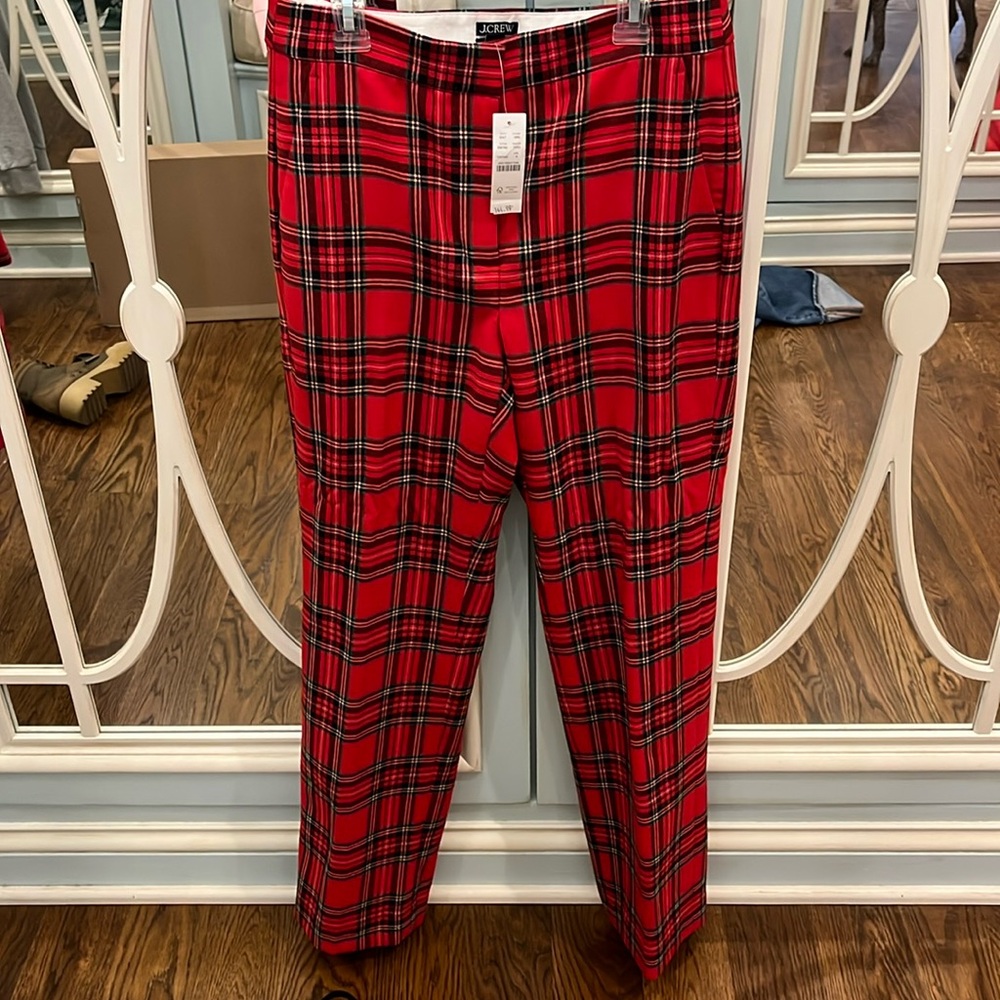 J Crew Kate Tartan pants 4 NWT
